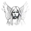 Create a tattoo design inspired by the angel Gabriel and Portugal tattoo design idea