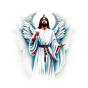 Create a tattoo design inspired by the angel Gabriel and Portugal tattoo design idea