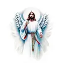 Create a tattoo design inspired by the angel Gabriel and Portugal tattoo design idea