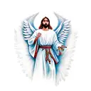 Create a tattoo design inspired by the angel Gabriel and Portugal tattoo design idea