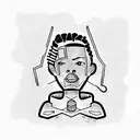 rapper with skingun tattoo design idea