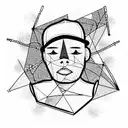 rapper with skingun tattoo design idea