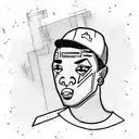 rapper with skingun tattoo design idea