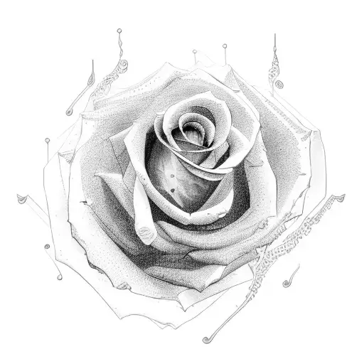 A rose that branches with the American continent, Europe, Asia, Africa and must have musical notes tattoo design idea