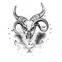 Ram skull tattoo design idea