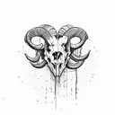 Ram skull tattoo design idea
