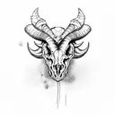 Ram skull tattoo design idea