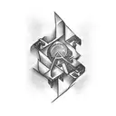 the letter m tattoo design idea