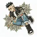 ripped jeans tattoo design idea