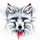 magic fox tattoo design idea