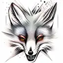 magic fox tattoo design idea