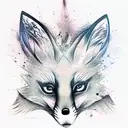 magic fox tattoo design idea