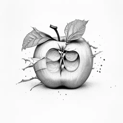 rotten apple nyc train  tattoo design idea