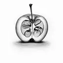 rotten apple nyc train  tattoo design idea