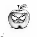 rotten apple nyc train  tattoo design idea