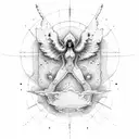 icarus falling  tattoo design idea