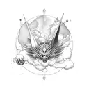 icarus falling  tattoo design idea