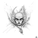 icarus falling  tattoo design idea