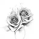 two black roses burning inside  tattoo design idea