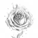 two black roses burning inside  tattoo design idea