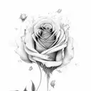 two black roses burning inside  tattoo design idea