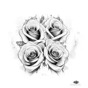 two black roses burning inside  tattoo design idea