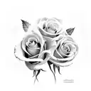 two black roses burning inside  tattoo design idea