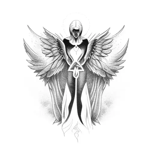 angel of darkness  tattoo design idea
