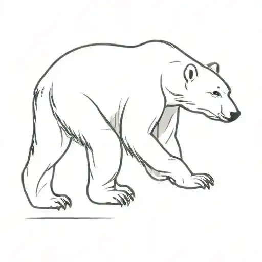POLAR BEAR STANDING ON ITS HIND LEGS tattoo design idea