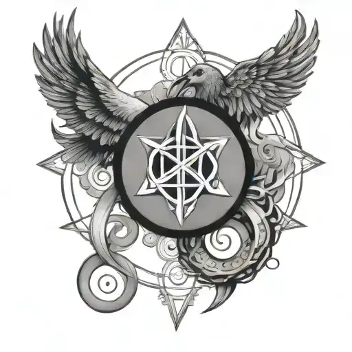 obatala symbol intertwined tattoo design idea