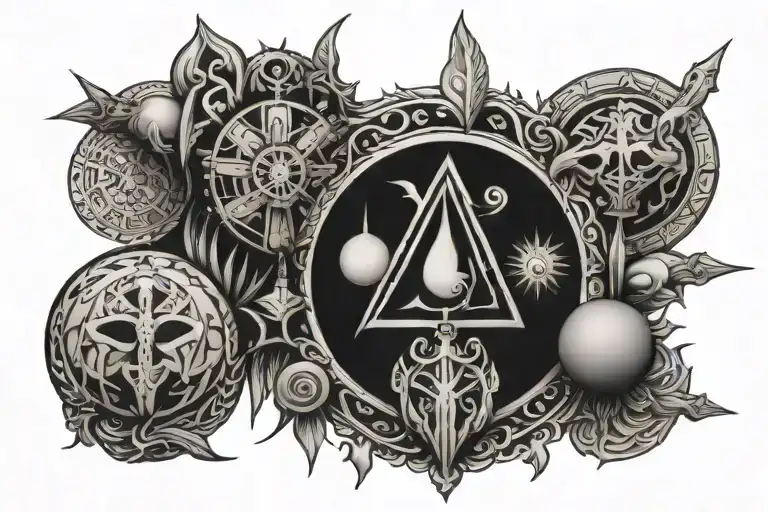 obatala Santeria symbols tattoo design idea