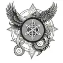 obatala symbol intertwined tattoo design idea