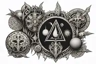 obatala Santeria symbols tattoo design idea