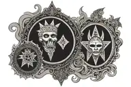 obatala Santeria symbols tattoo design idea