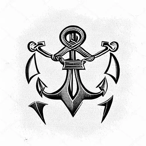 Premium Vector  Vintage anchor arrow hand drawn tribal illustration