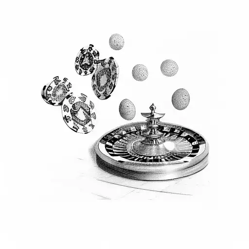  Roulette casino 15-08-19 etArme de poing,  Bouteille de Whisky,  tattoo design idea