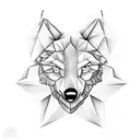 Tête de loup mi réel mi origami  Roulette casino (1-)15-08-19(-7) Arme de poing (Glock)  Bouteille de Whisky (Knappogue  tattoo design idea