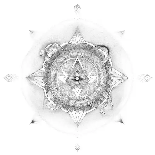 karma circle tattoo design idea