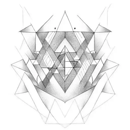 Triangle tattoo design idea