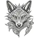 jackal head poker face tattoo design idea