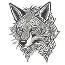jackal head poker face tattoo design idea