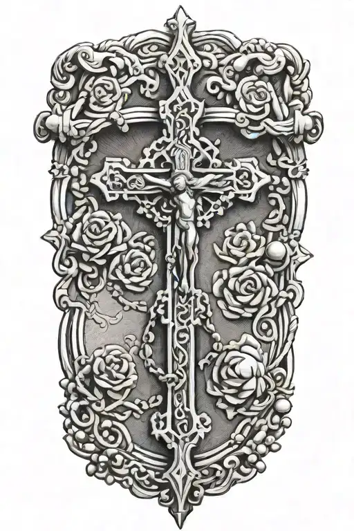 Rosary tattoo design idea