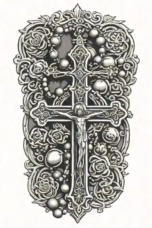 Rosary tattoo design idea