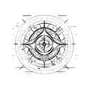 Celestial alignment tattoo design idea