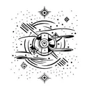 Celestial alignment tattoo design idea