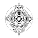 Celestial alignment tattoo design idea
