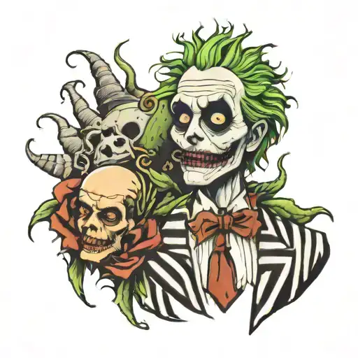 Beetlejuice nightmare tattoo design idea
