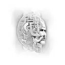 Psychological labyrinth tattoo design idea