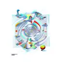 Psychological labyrinth tattoo design idea