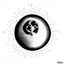 Moon tattoo design idea
